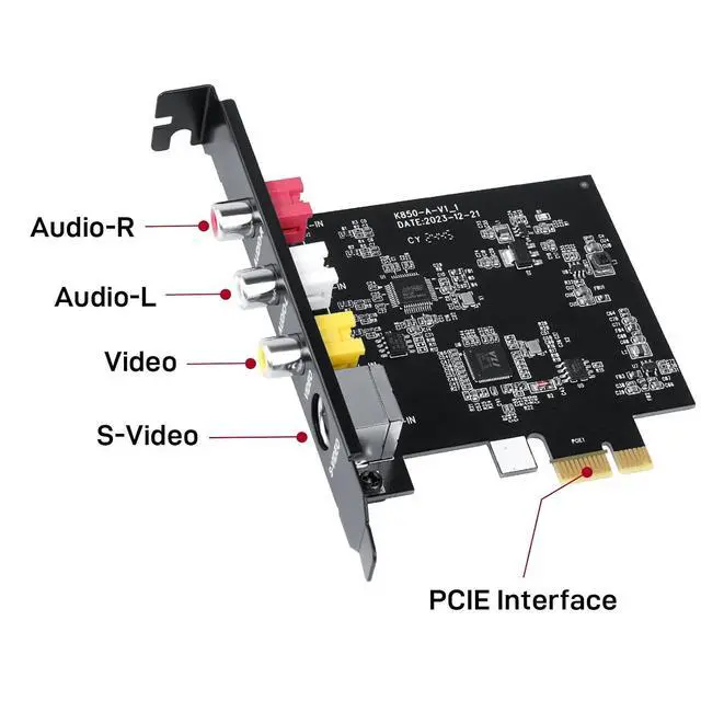 Alt view image 2 of 7 - PCIE Video Capture Card, Ultra-Low Latency Pass-Through Capture Board for Retro Gaming & Legacy AV Devices, Compatible with Windows 8/10/11 & Linux
