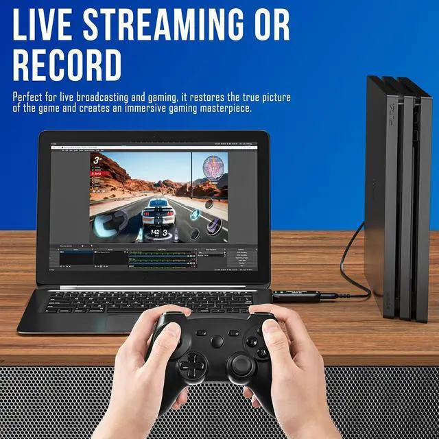 Alt view image 3 of 7 - 4K External Camera Capture Card 2K50/1080p60 for Streaming and Recording via DSLR Camcorder Actioncam for Video Conferencing Live Streaming Gaming on OBS/Zoom