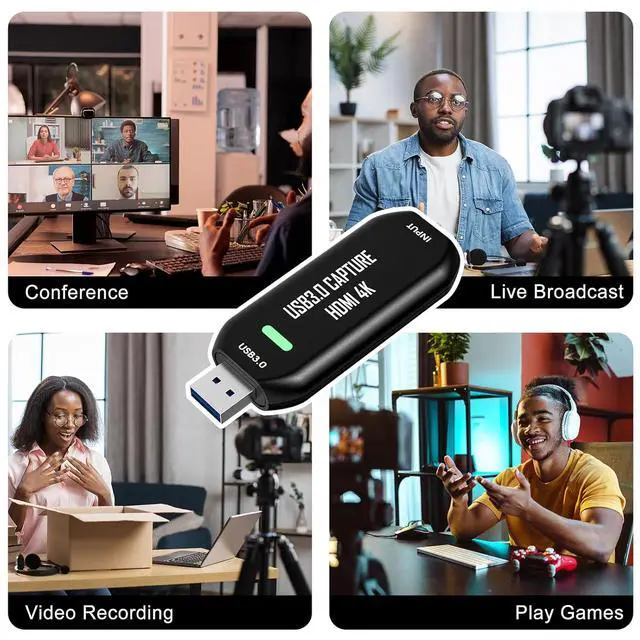 Alt view image 7 of 7 - 4K External Camera Capture Card 2K50/1080p60 for Streaming and Recording via DSLR Camcorder Actioncam for Video Conferencing Live Streaming Gaming on OBS/Zoom