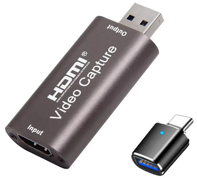 Main image of 4K HDTV to USB Capture Card, Video Capture Card Device,1080P HD Video Recorder,Game Capture Card for Streaming,Recording,Gaming,Broadcasting,Teaching,PS3/4,Xbox,Twitch Compatible,Silver Gray