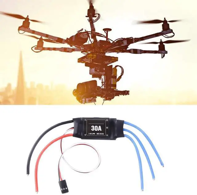Alt view image 3 of 7 - 4PCS 2-4S 30A RC Brushless ESC Electric Speed Controller 5V 2A for 2 to 4S Lipo Battery DIY Multicopter Quadcopter Easy to Use