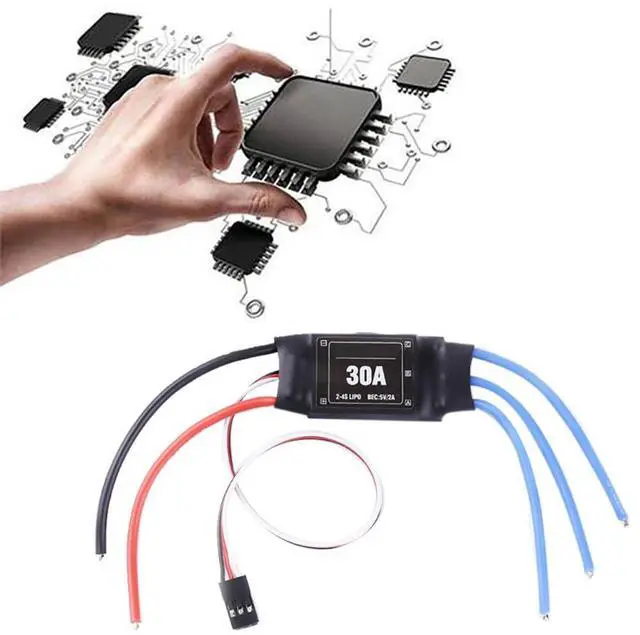 Alt view image 5 of 7 - 4PCS 2-4S 30A RC Brushless ESC Electric Speed Controller 5V 2A for 2 to 4S Lipo Battery DIY Multicopter Quadcopter Easy to Use
