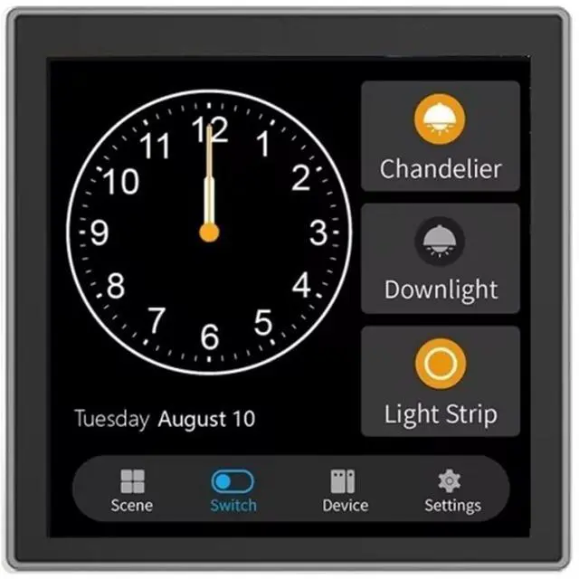 Main image of Tuya T3E Panel Switch Touch Screen Panel EU Smart Control Panel Switch Zigbee Smart Home Wall Push Light Switch,Black