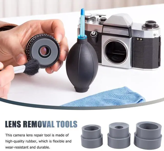 Alt view image 6 of 7 - 9PCS Lens Repair Tool Kit for Camera DSLR Ring Removal Rubber 8-83mm Photo Studio Accessories