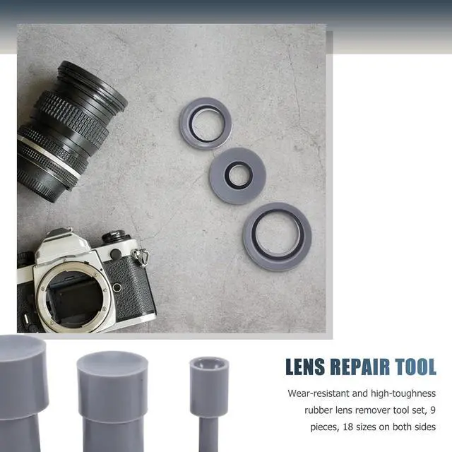 Alt view image 7 of 7 - 9PCS Lens Repair Tool Kit for Camera DSLR Ring Removal Rubber 8-83mm Photo Studio Accessories