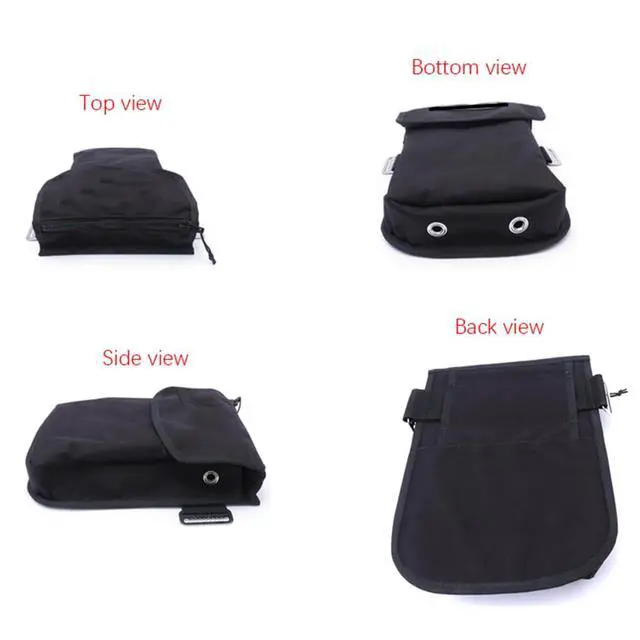 Alt view image 3 of 7 - 1 PCS Technical Scuba Diving Storage Bag Weight Belt Lead Pocket Black Attach to Leg BCD Adjustable Swater Sport Diving Equipment
