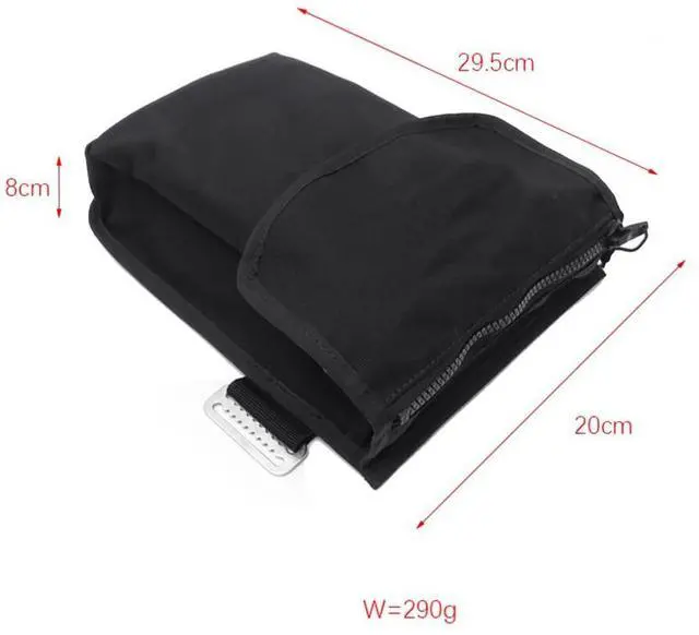 Alt view image 7 of 7 - 1 PCS Technical Scuba Diving Storage Bag Weight Belt Lead Pocket Black Attach to Leg BCD Adjustable Swater Sport Diving Equipment