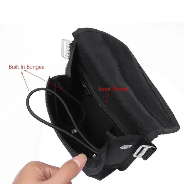 Alt view image 6 of 7 - 1 PCS Technical Scuba Diving Storage Bag Weight Belt Lead Pocket Black Attach to Leg BCD Adjustable Swater Sport Diving Equipment