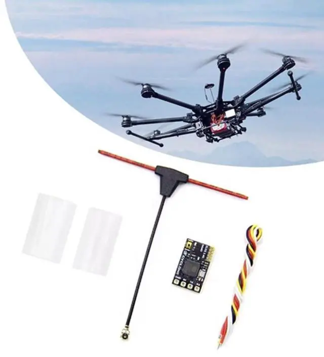 Alt view image 6 of 6 - 5PCS ELRS Receiver 2.4GHz Nano ExpressLRS Receiver CRSF with T-Type Antenna for RC FPV Traversing Drones Parts