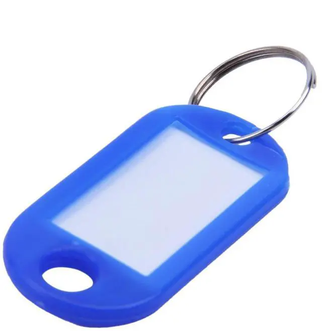 Alt view image 5 of 7 - 32x Multi-Colors Plastic Key Fob ID Tags Luggage ID Labels with Split Ring Keyring