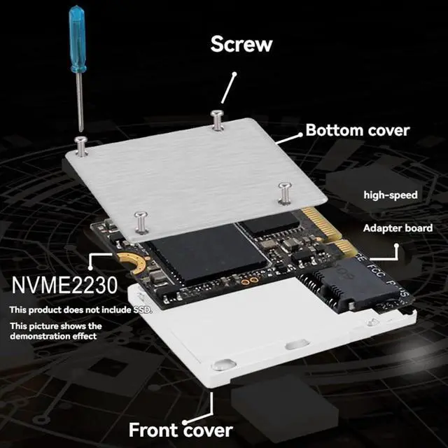Alt view image 6 of 7 - M.2 SSD 2230 to CFExpress Type-B Adapter M.2 NVME SSD to CFExpress Type-B Adapter M.2 NVME 2230 Adapter Card