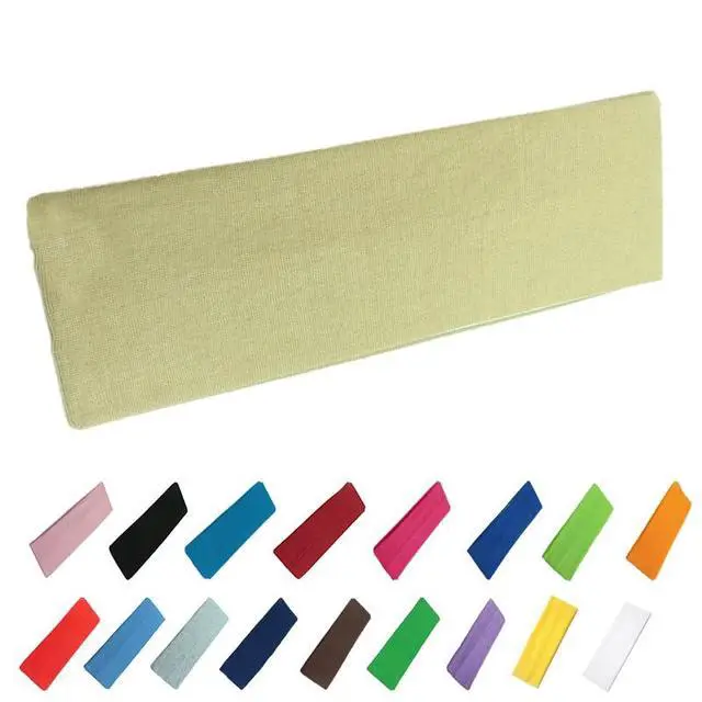 Alt view image 7 of 7 - 2pcs Fashion Women Cotton Yoga Hair Band Sports Sweat Lady Headband Popular Women Hair Accessories Black