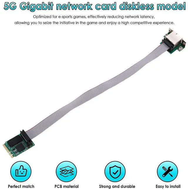 Alt view image 4 of 7 - RTL8126 M.2 A+E Key Gigabit Ethernet Interface 5Gbps with PXE Boot Support for 7, 8, and 10