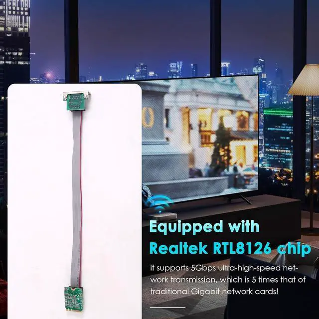Alt view image 6 of 7 - RTL8126 M.2 A+E Key Gigabit Ethernet Interface 5Gbps with PXE Boot Support for 7, 8, and 10