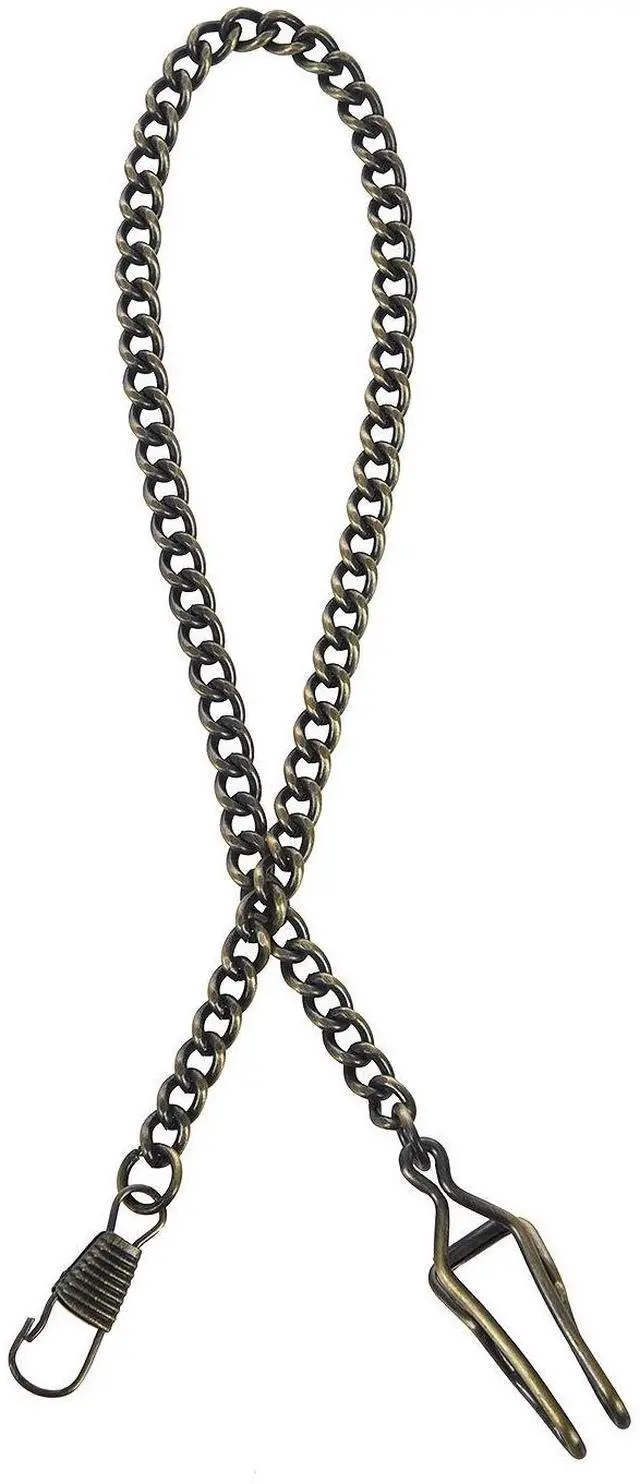 Alt view image 4 of 7 - Retro Antique Vintage Pocket Watch Chain Bronze