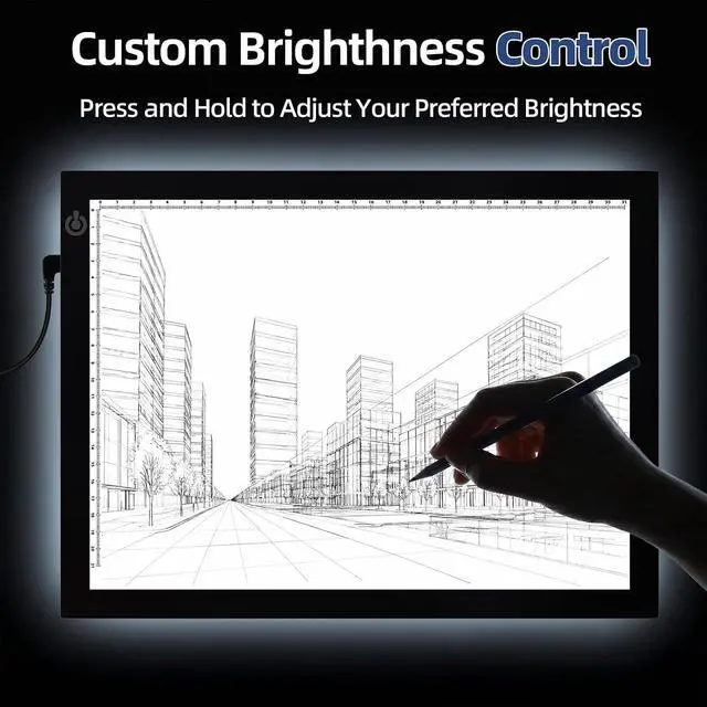 Alt view image 3 of 7 - A4 Tracing Light Box, LED Board Adjustable Brightness Light Pad | Micro-USB powered, Light Table for Artists, Tattoo Drawing, Animation, Sketching, Stenciling & Diamond Art Painting
