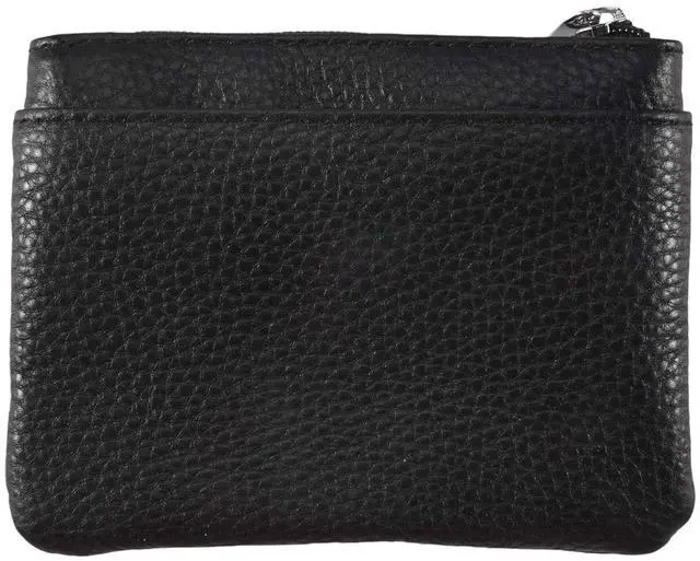 Alt view image 5 of 7 - Leather Change Coin Purse with 4 Pockets and Keychain for Women Black