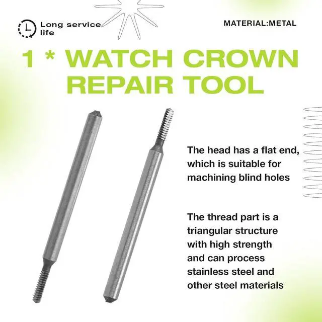 Alt view image 3 of 7 - 1Pcs M0.9 HSS Mini Tap Watch Crown Repair Tool