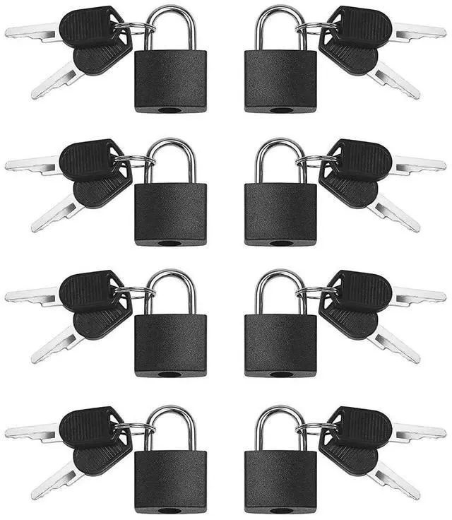 Main image of 8 Pack Locks Small Padlock with Key Luggage Gym Locker Lock Mini Colorful Padlock for Outdoor School Home B