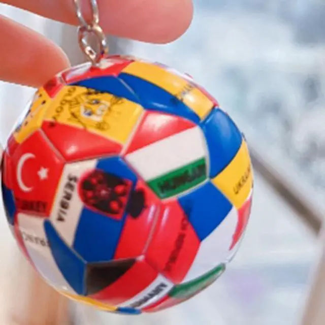 Alt view image 3 of 6 - 1Pc Simulation Sports Football Pendant Keychain Countries Ball Flag Key Chain for Car Bag Backpack Accessories Gift