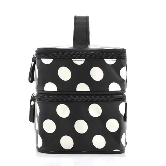 Alt view image 3 of 6 - Large Capacity Cosmetic Bag Double Layer Zipper Women Makeup Bags Portable Travel Toiletries Organizer