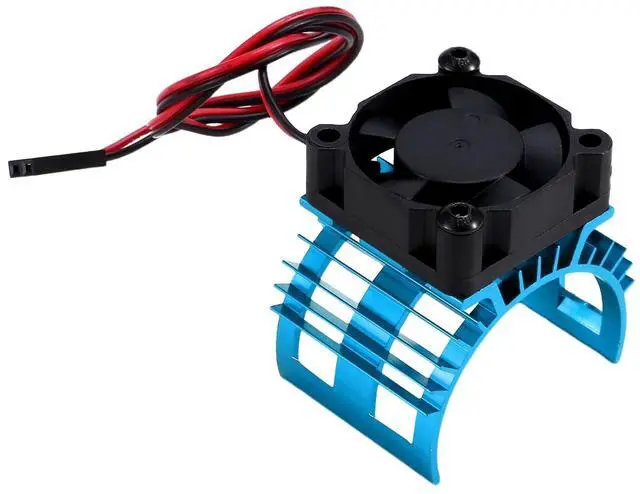 Main image of RC Car 540 550 3650 3660 3665 Brushless Electric Motor Cover HeatSink Cooling Fan for 124017 124016 Parts Blue