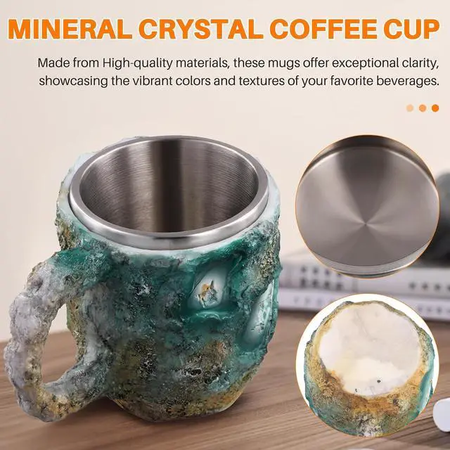 Alt view image 5 of 7 - Elegant Luxury Mineral Crystal Coffee Mug,Colorful Crystal Mug Translucent Coffee Mug, for Home Office Coffee Mugs,A