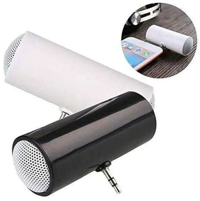Alt view image 2 of 6 - 3.5mm Jack Stereo Mini Speaker Portable MP3 Music Player Speaker Amplifier Loudspeaker for Mobile Phone Tablet PC-Black
