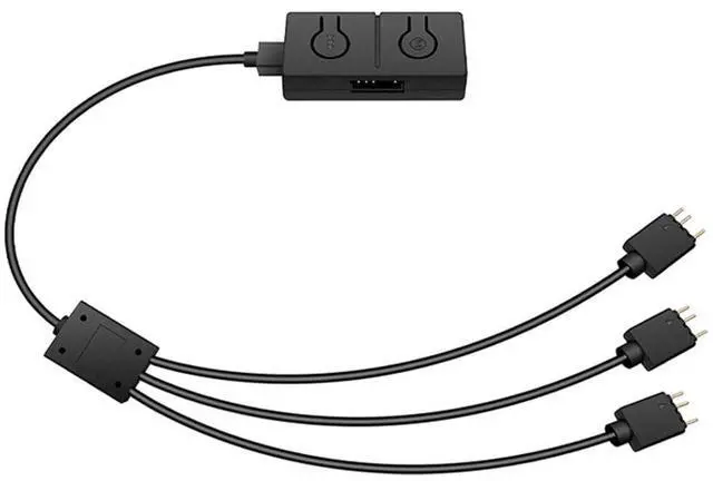 Main image of 5V/3pin ADD-RGB to 12V/4PIN Adapter with 3-Way Splitter 5V ARGB to 12V RGB Converter Sync with Motherboard