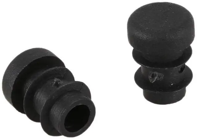 Alt view image 7 of 7 - 12 Pcs Plastic 12mm Pipe End Blanking Caps Bung Tube Insert Plug Round Black