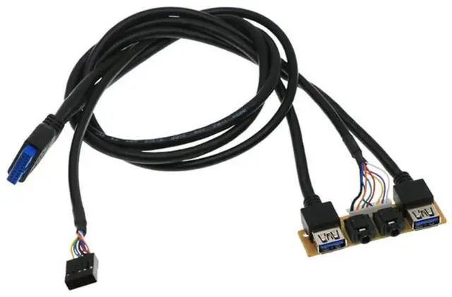 Main image of 60cm Front for Case Panel Usb3.0+Usb3.0 High Definition Audio Jack Port I/O Board Internal Cable Line Hub Wired Network
