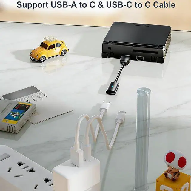 Alt view image 3 of 6 - USB-C Charging Adapter, Compatible with Gameboy Advance SP (GBA SP), Supports USB-A to C & USB-C to C Charging Cables, Charging OnlyNot Supporting Data Transmission