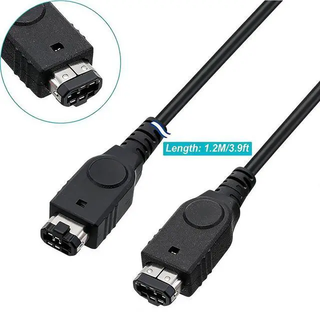 Alt view image 4 of 6 - 3.9ft GBA Link CableBlack, 2 Player Game Link Cord Compatible with GBA GBA SP Handheld Gaming Consoles
