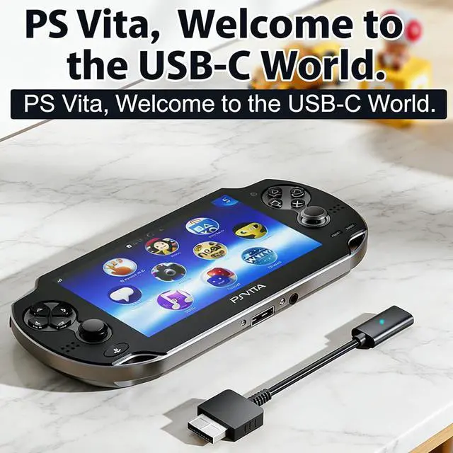 Alt view image 2 of 6 - USB C Female Charging Adapter for PS Vita 1000, PS Vita 1000 Charger Cable Adapter, Charging Only,Compatible with USB Type C Charging Cables(No Data Transfer Capability)