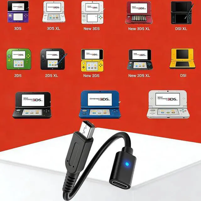 Alt view image 3 of 6 - Dual Mode USB-C Charging Cable for 3DS 2DS DSi Series Compatible with USB-A to C & USB-C to C Charging CablesOnly Charging, Does not Support Data Transmission