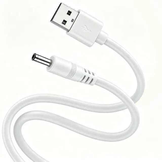 Main image of USB Type-A Male to 3.5 x 1.35mm DC 5V 2A Plug Barrel Connector Charge Cable,Safe and Fast Charging,for USB Fans,Desk Lamps,Electronic Devices etc.