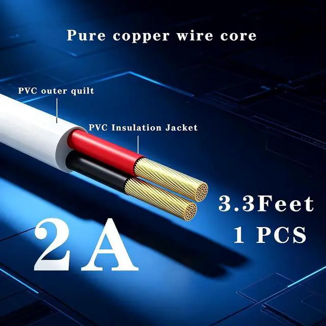 Alt view image 4 of 7 - USB Type-A Male to 3.5 x 1.35mm DC 5V 2A Plug Barrel Connector Charge Cable,Safe and Fast Charging,for USB Fans,Desk Lamps,Electronic Devices etc.