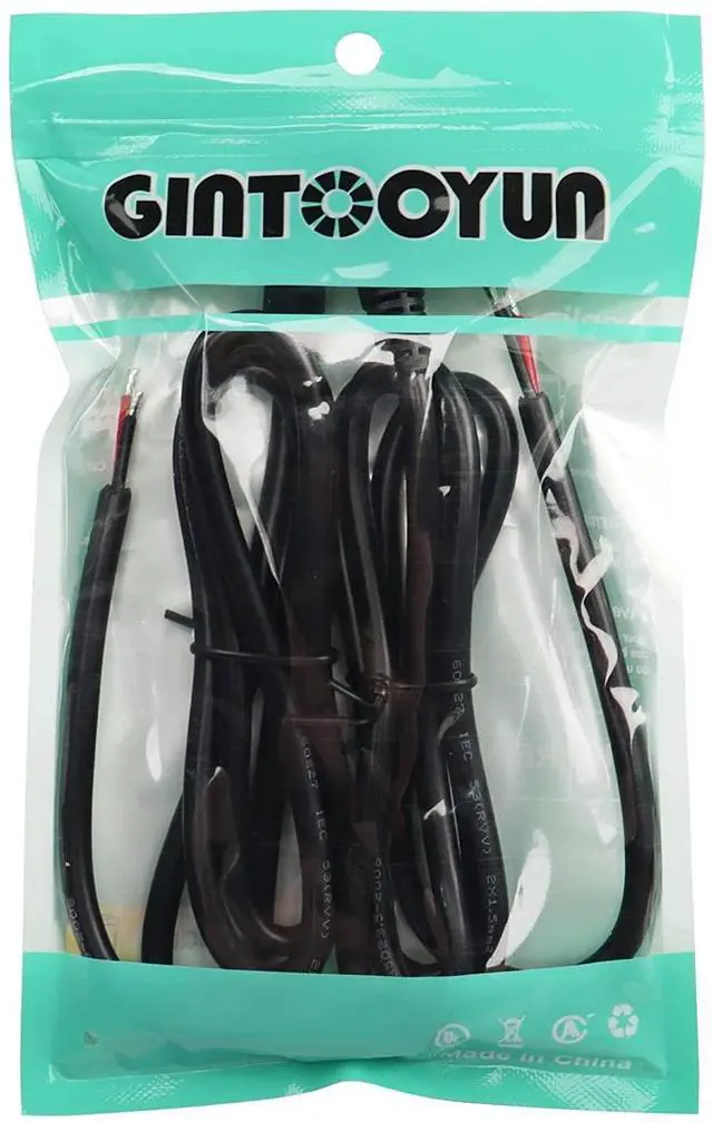 Alt view image 2 of 7 - DC Power Pigtails Cable,3FT DC 5.5MM x 2.1MM Male Plug to Bare Wire Open End Power Wire Supply Repair Cable,16 AWG Barrel Connector Pigtail for CCTV Security Camera,DVR,LED Strip Light Etc-2 Pcs(M)