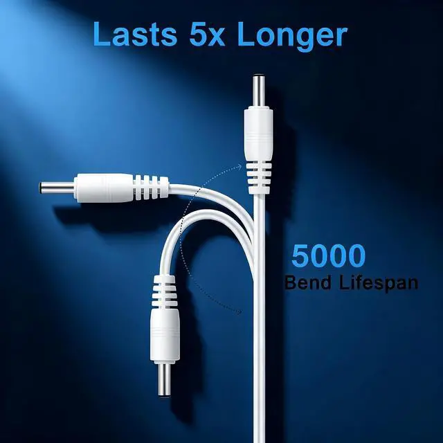 Alt view image 7 of 7 - USB Type-A Male to 3.5 x 1.35mm DC 5V 2A Plug Barrel Connector Charge Cable,Safe and Fast Charging,for USB Fans,Desk Lamps,Electronic Devices etc.