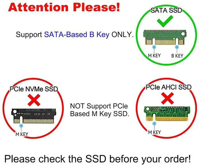 Alt view image 3 of 4 - M.2 to 2.5 inch SATA Enclosure Adapter,M.2 (NGFF) SSD to SATA III Hard Drive Enclosure,B and M Key SATA Converter to SATA 3.0 Card,Support 2230 2242 2260 2280 Hard Drive with 7mm Case