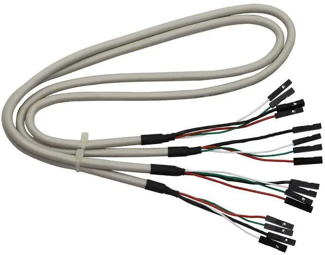 Alt view image 3 of 5 - Breadboard Jumper Cables 2x4P 60CM Female to Female Dupont Cable with White PVC Shell for Arduino Raspberry PI DIY Prototyping