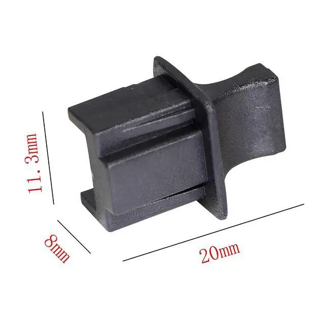 Alt view image 6 of 6 - 50PCS RJ45 Anti Dust Cover Cap Protector Protects Ethernet Hub Port by FENGQLONG (Black-Large)