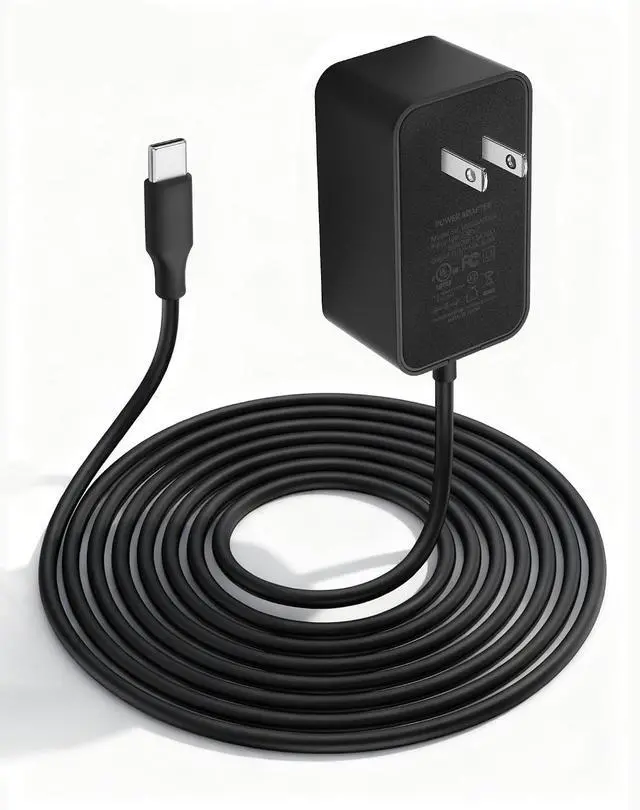 Main image of 12V 3A AC to Type C Adapter Power Cord AC 100-240V to USB C 12V Transformer for Car Jump Starter Power Supply- 4.92 FT