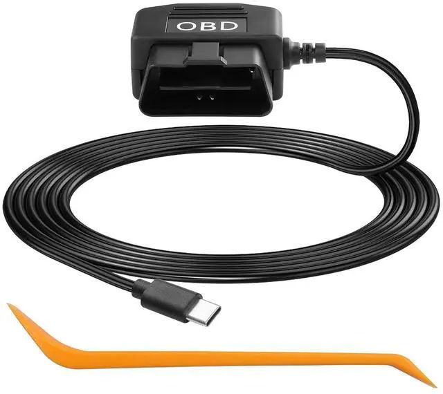 Main image of OBD Power Cable for Dash Camera OBD2 to Type C Adapter Hardwire Charger Cable 24 Hours Surveillance/Acc Mode with Low Voltage Protection 13-40V to 5V 3A (11.5FT/3.5M) (Straight USB C)