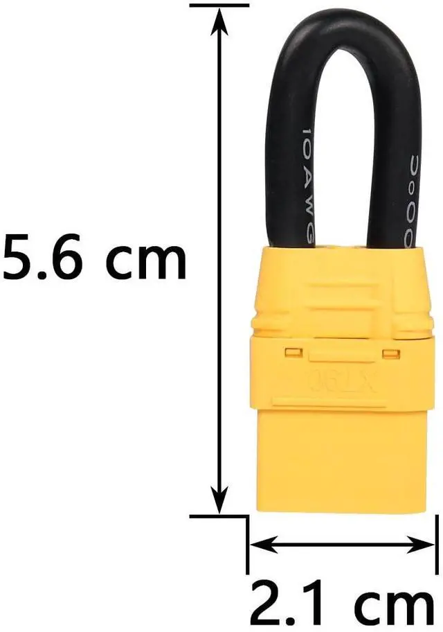 Alt view image 4 of 5 - XT90 Female Short Circuit Connector, Bind Plug Loop Connector, Double Circuit to Single Circuit for for RC Lipo Battery FPV(2-Pack)