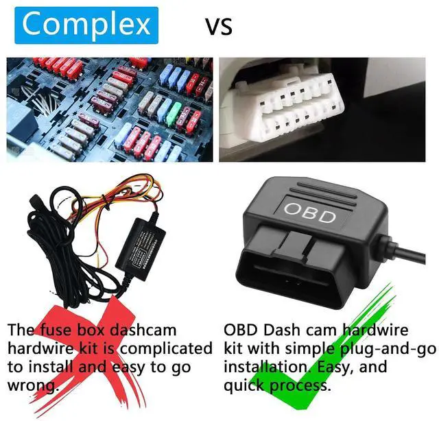 Alt view image 7 of 7 - OBD Power Cable for Dash Camera OBD2 to Type C Adapter Hardwire Charger Cable 24 Hours Surveillance/Acc Mode with Low Voltage Protection 13-40V to 5V 3A (11.5FT/3.5M) (Right Angle USB C)