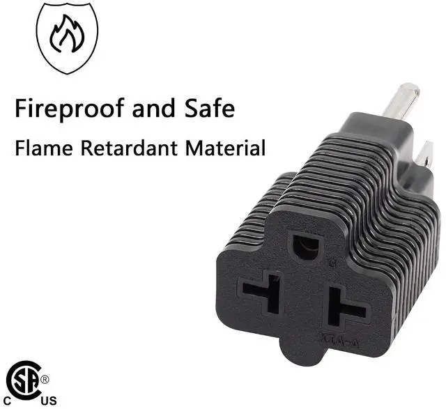 Alt view image 5 of 6 - 4 in 1 15 Amp to 20 Amp Plug Adapter, NEMA 5-15P to 5-15R Adapter,5-15P to 5-20R,5-15P to 6-15R,5-15P to 6-20R T-Blade Female Power Adapter(2-Pack)