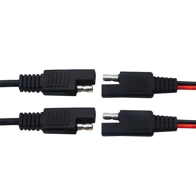 Alt view image 5 of 7 - 3ft 14AWG SAE to SAE 2 Pin Quick Disconnect Power Automotive Extension Cable for Solar Panels Battrey