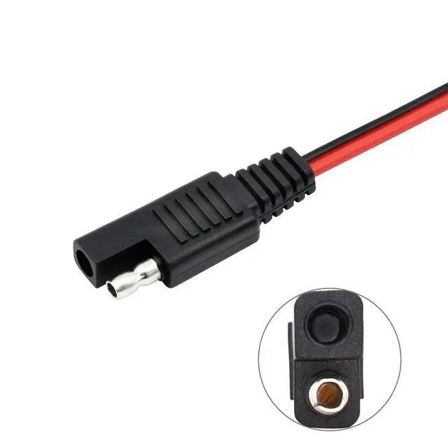 Alt view image 3 of 7 - 3ft 14AWG SAE to SAE 2 Pin Quick Disconnect Power Automotive Extension Cable for Solar Panels Battrey