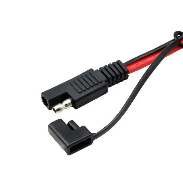 Alt view image 4 of 7 - 6.5FT 14AWG SAE to SAE 2 Pin Quick Disconnect Power Automotive Extension Cable with Cap for Solar Panels Battrey (Black&Red,2m)